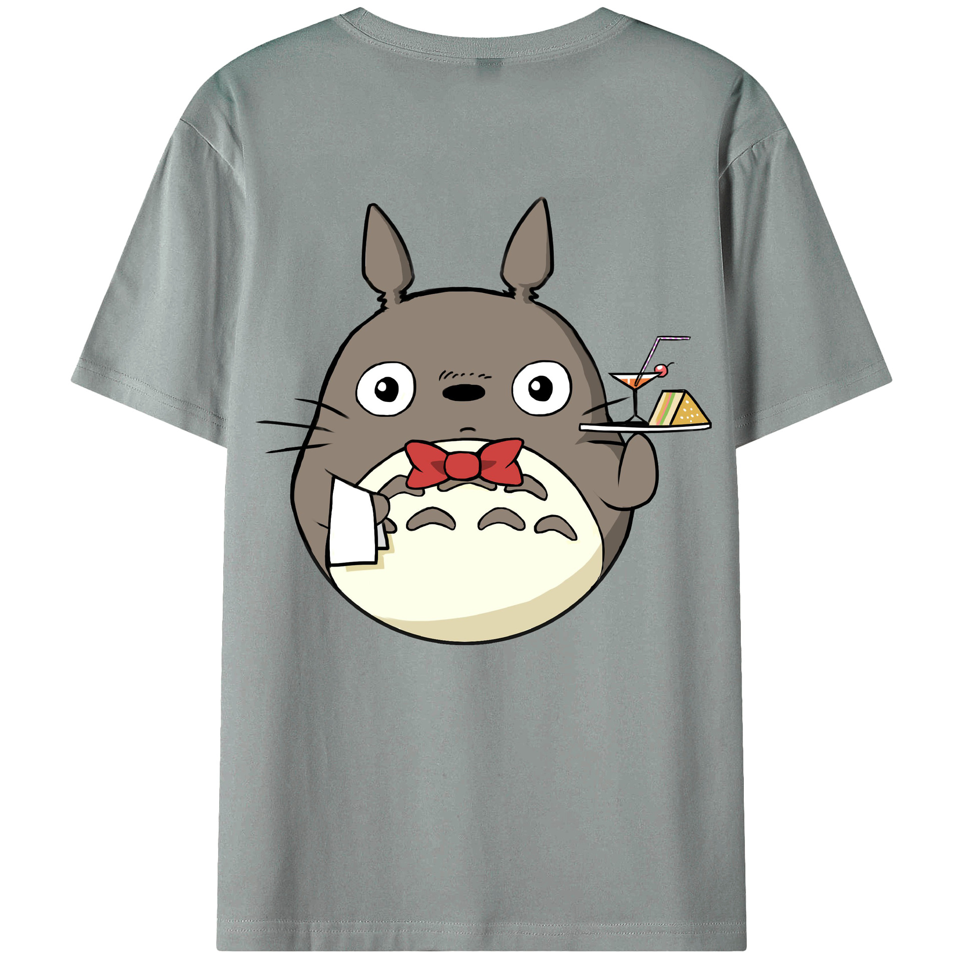 （画像用） となりのトトロ 草壁メイ 草壁サツキ My Neighbor Totoro Satsuki Kusakabe Mei Kusakabe 綿100％ メンズ半袖Tシャツ（バックプリント） 通気性